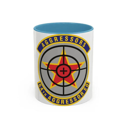 64th Aggressor Squadron (U.S. Air Force) Accent Coffee Mug 11oz Light Blue - Go Mug Yourself
