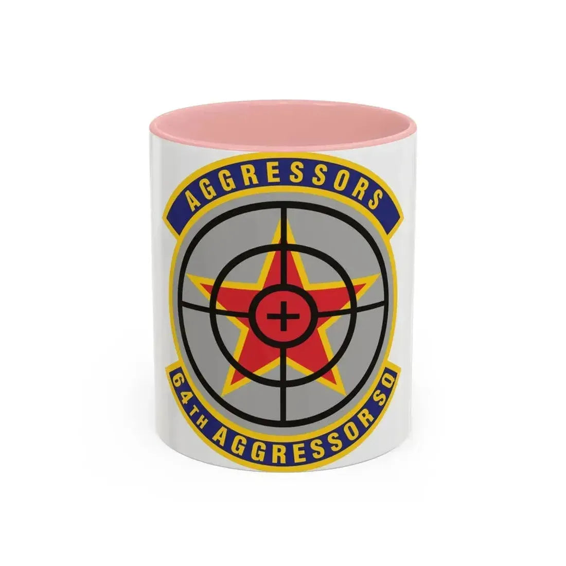 64th Aggressor Squadron (U.S. Air Force) Accent Coffee Mug 11oz Pink - Go Mug Yourself