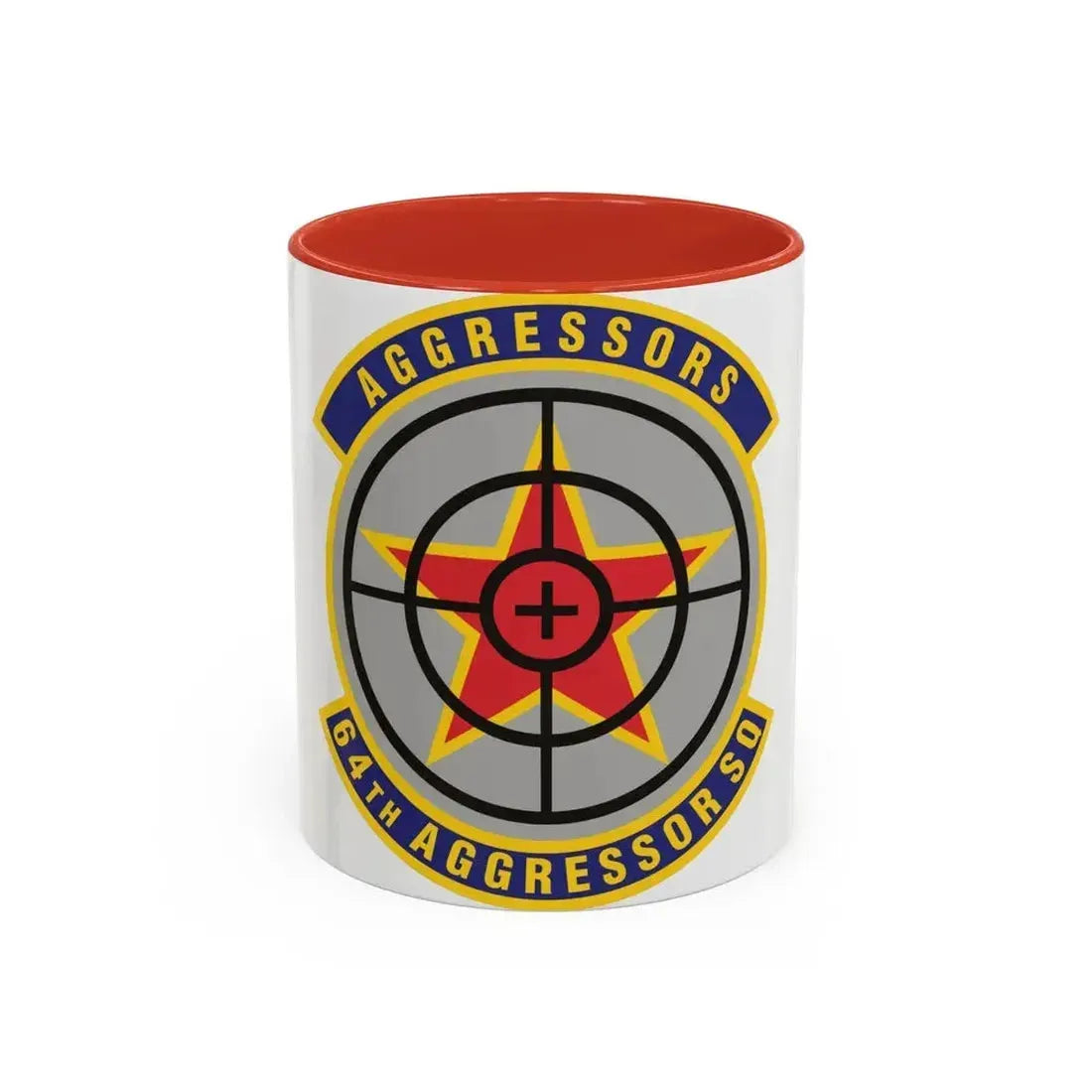 64th Aggressor Squadron (U.S. Air Force) Accent Coffee Mug 11oz Red - Go Mug Yourself