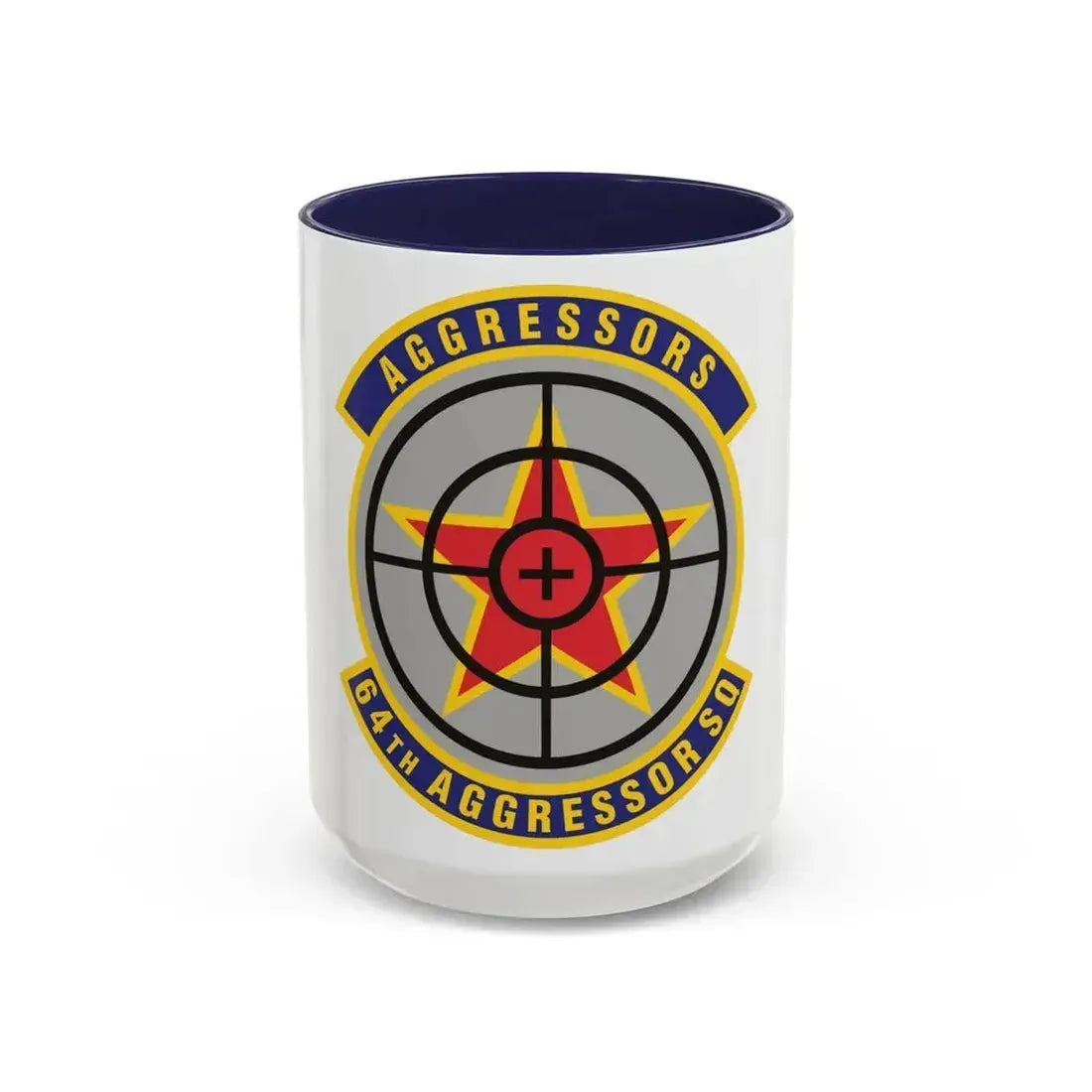 64th Aggressor Squadron (U.S. Air Force) Accent Coffee Mug 15oz Navy - Go Mug Yourself