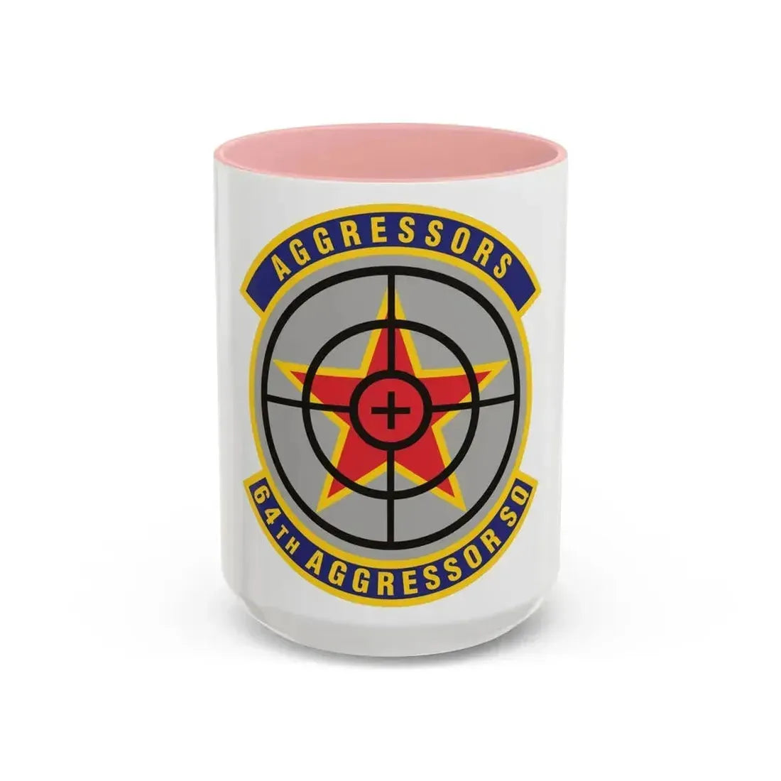 64th Aggressor Squadron (U.S. Air Force) Accent Coffee Mug 15oz Pink - Go Mug Yourself