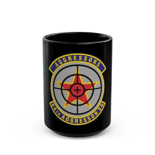 64th Aggressor Squadron (U.S. Air Force) Black Coffee Mug 15oz - Go Mug Yourself
