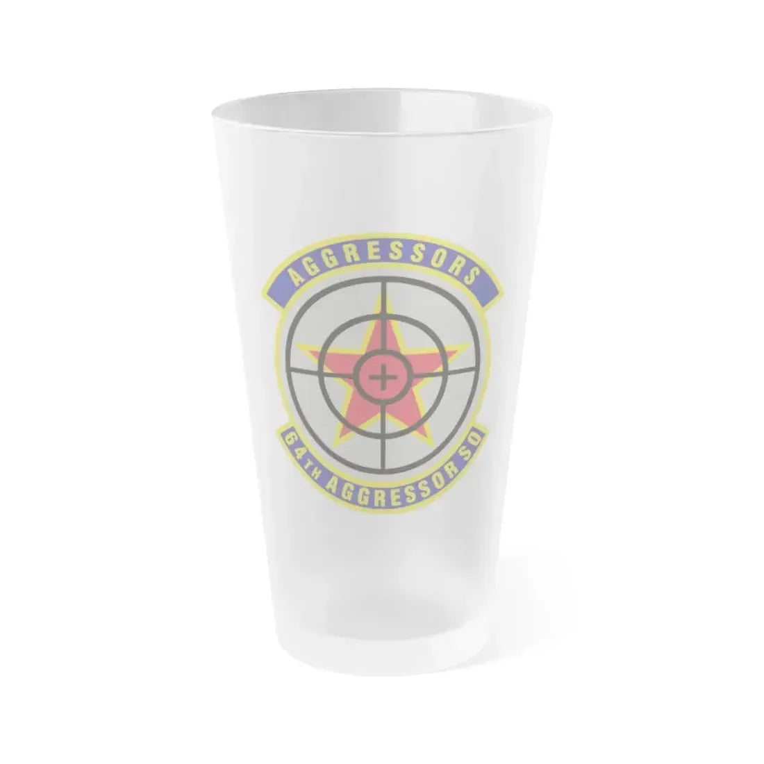 64th Aggressor Squadron (U.S. Air Force) Frosted Pint Glass 16oz 16oz Frosted - Go Mug Yourself