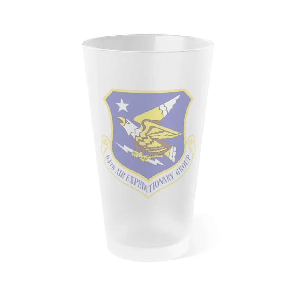 64th Air Expeditionary Group (U.S. Air Force) Frosted Pint Glass 16oz-Go Mug Yourself