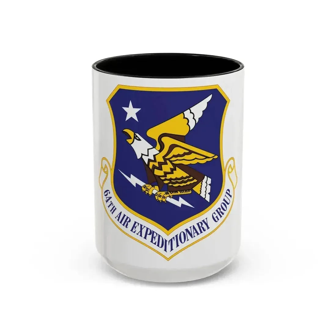 64th Air Expeditionary Group (U.S. Air Force) Accent Coffee Mug 15oz Black - Go Mug Yourself