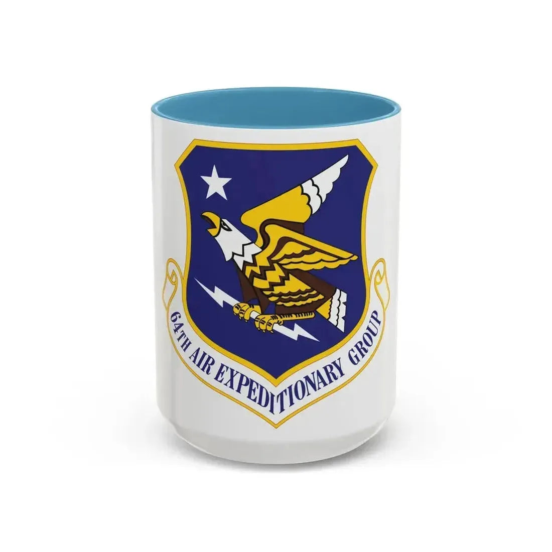 64th Air Expeditionary Group (U.S. Air Force) Accent Coffee Mug 15oz Light Blue - Go Mug Yourself