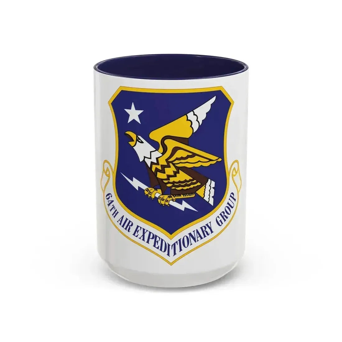 64th Air Expeditionary Group (U.S. Air Force) Accent Coffee Mug 15oz Navy - Go Mug Yourself