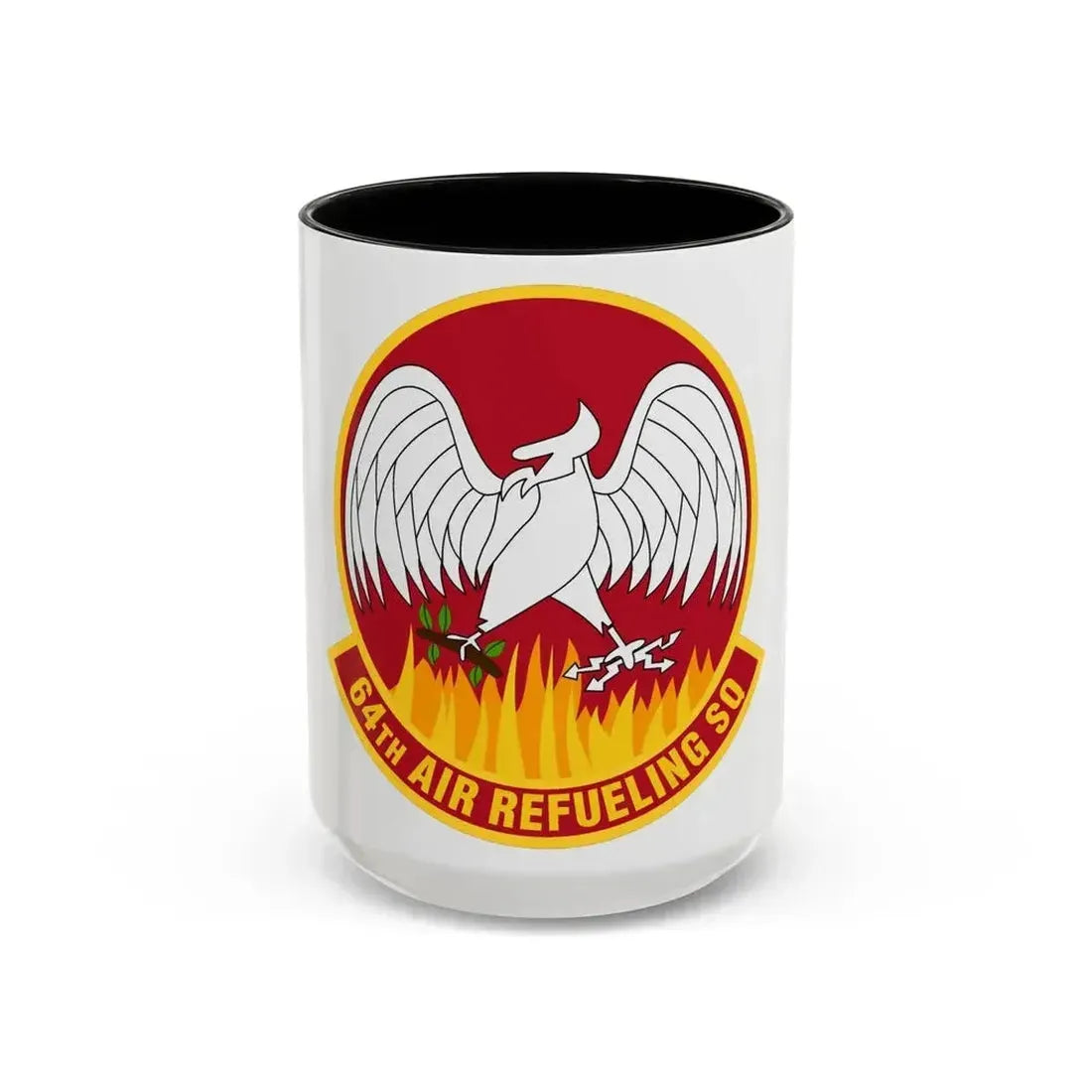 64th Air Refueling Squadron (U.S. Air Force) Accent Coffee Mug 15oz Black - Go Mug Yourself