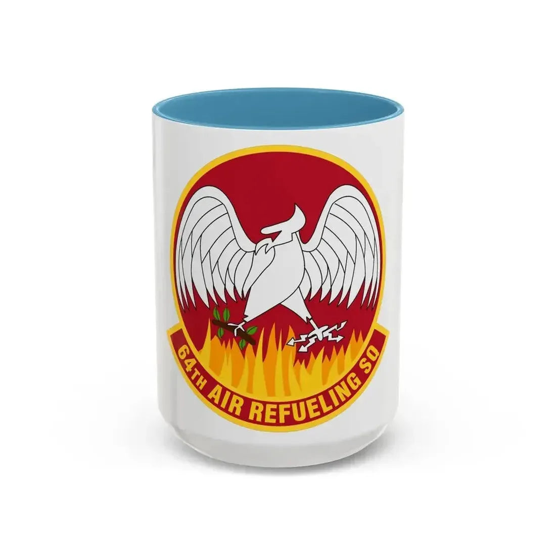 64th Air Refueling Squadron (U.S. Air Force) Accent Coffee Mug 15oz Light Blue - Go Mug Yourself