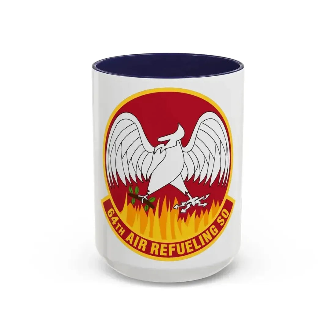 64th Air Refueling Squadron (U.S. Air Force) Accent Coffee Mug 15oz Navy - Go Mug Yourself