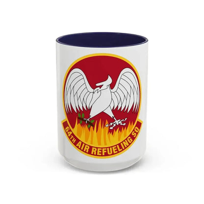 64th Air Refueling Squadron (U.S. Air Force) Accent Coffee Mug 15oz Navy - Go Mug Yourself