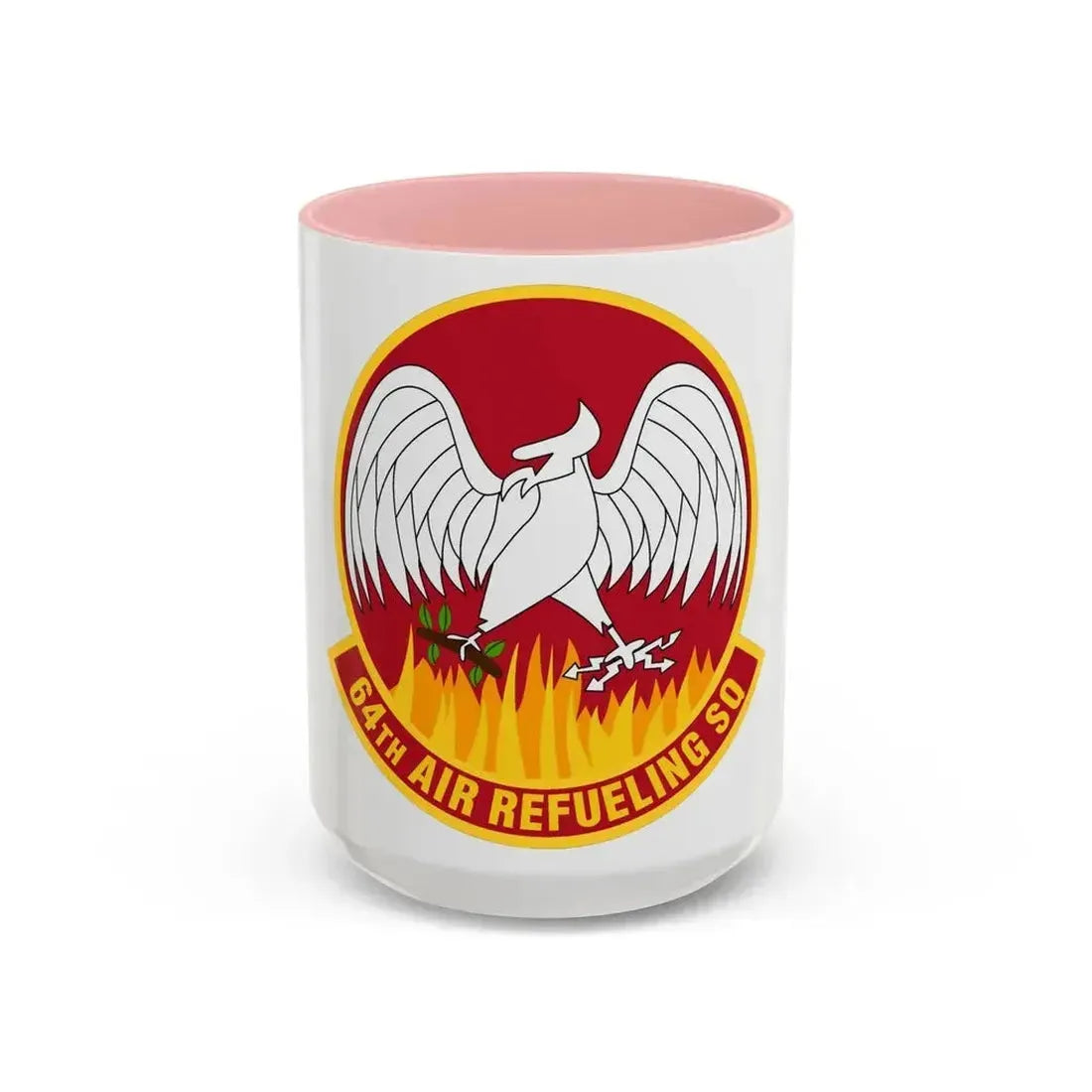 64th Air Refueling Squadron (U.S. Air Force) Accent Coffee Mug 15oz Pink - Go Mug Yourself