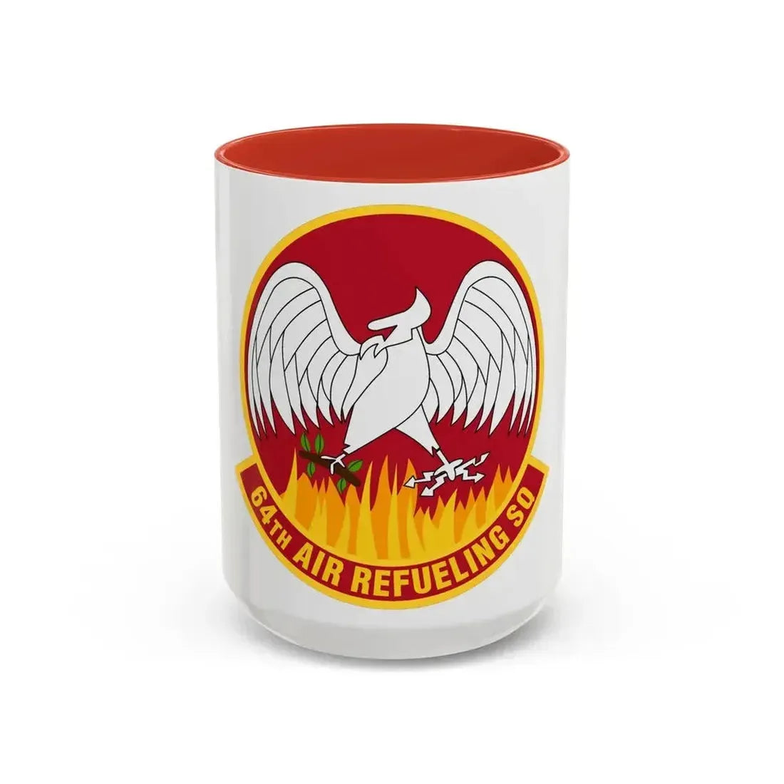 64th Air Refueling Squadron (U.S. Air Force) Accent Coffee Mug 15oz Red - Go Mug Yourself