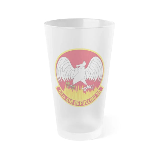 64th Air Refueling Squadron (U.S. Air Force) Frosted Pint Glass 16oz Default Title - Go Mug Yourself