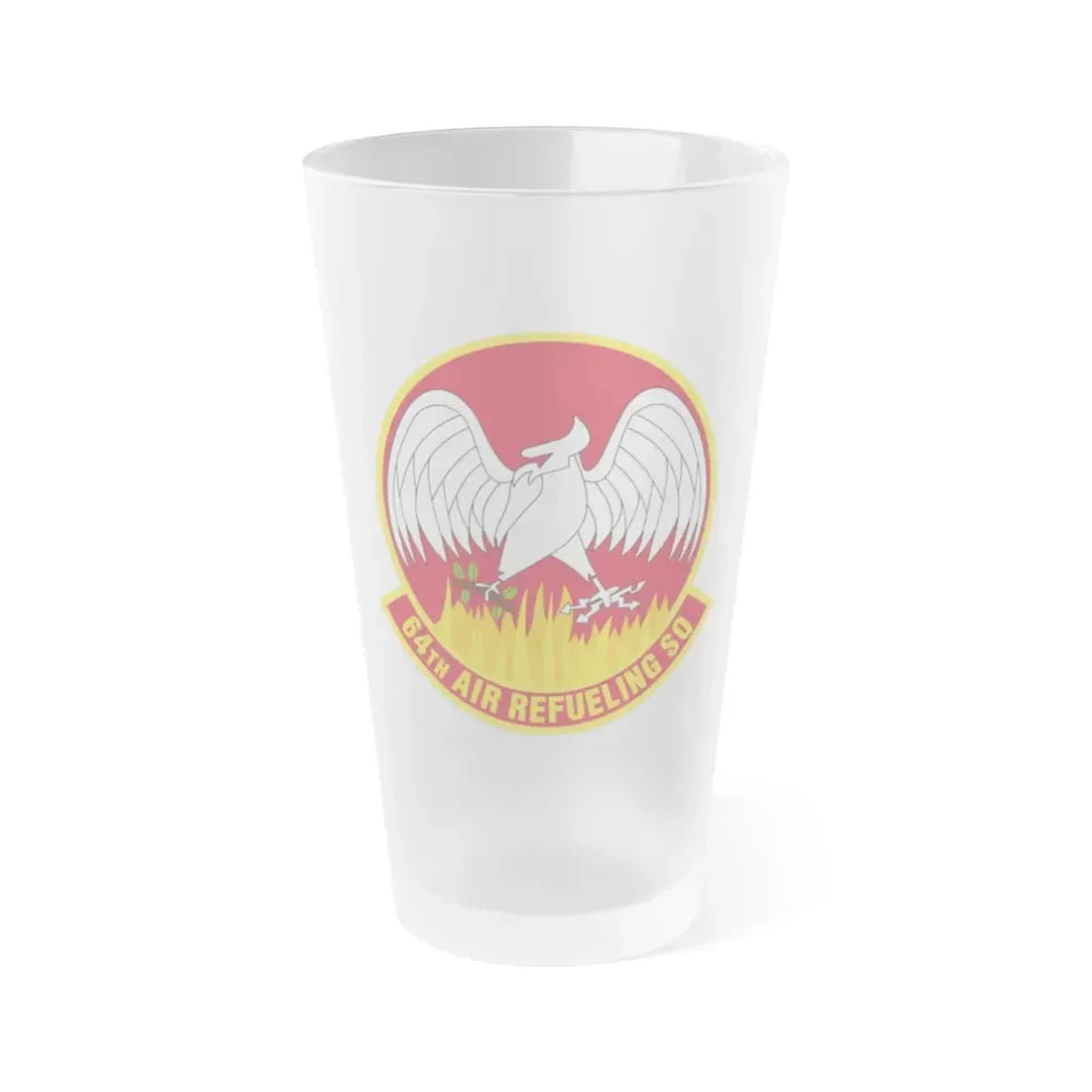 64th Air Refueling Squadron (U.S. Air Force) Frosted Pint Glass 16oz Default Title - Go Mug Yourself