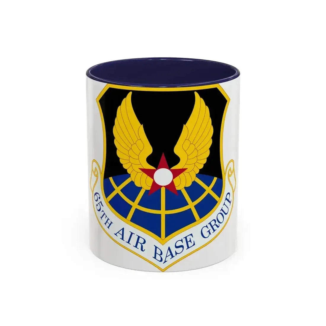 65 Air Base Group USAFE (U.S. Air Force) Accent Coffee Mug 11oz Navy - Go Mug Yourself