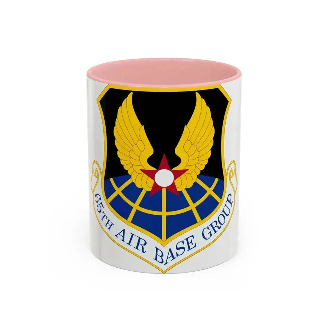 65 Air Base Group USAFE (U.S. Air Force) Accent Coffee Mug 11oz Pink - Go Mug Yourself