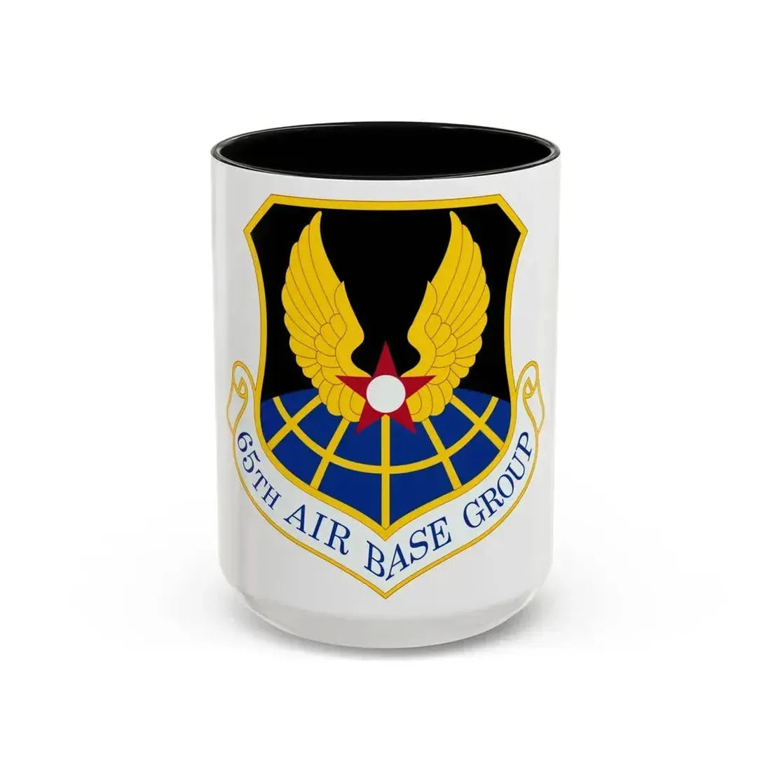 65 Air Base Group USAFE (U.S. Air Force) Accent Coffee Mug 15oz Black - Go Mug Yourself