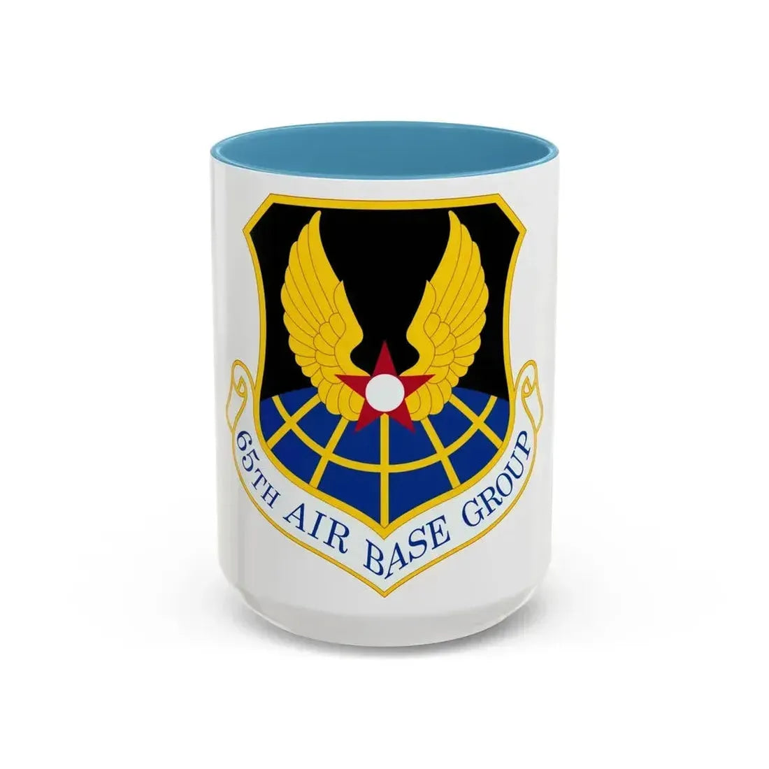 65 Air Base Group USAFE (U.S. Air Force) Accent Coffee Mug 15oz Light Blue - Go Mug Yourself