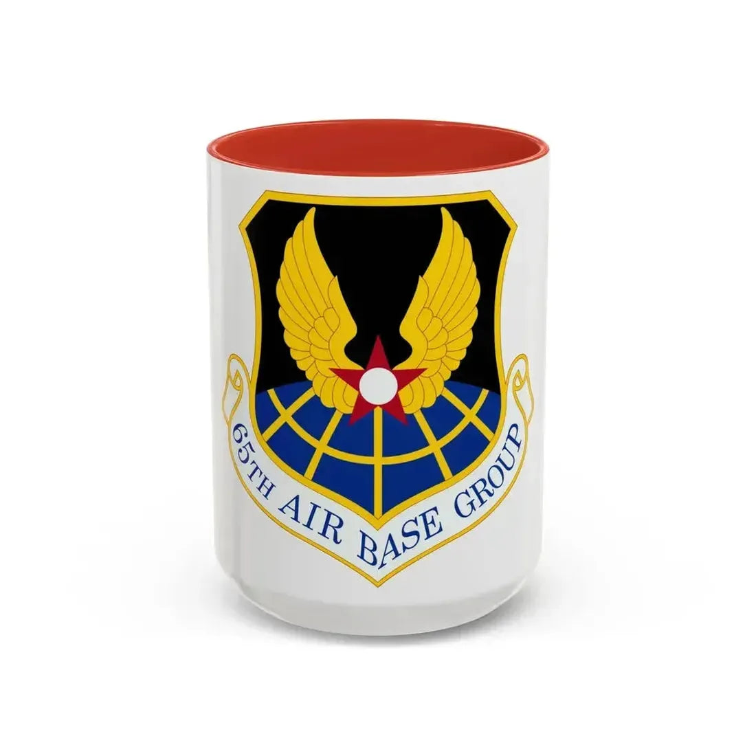 65 Air Base Group USAFE (U.S. Air Force) Accent Coffee Mug 15oz Red - Go Mug Yourself