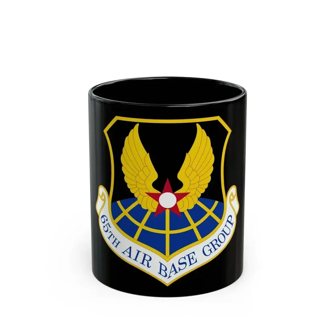 65 Air Base Group USAFE (U.S. Air Force) Black Coffee Mug 11oz - Go Mug Yourself