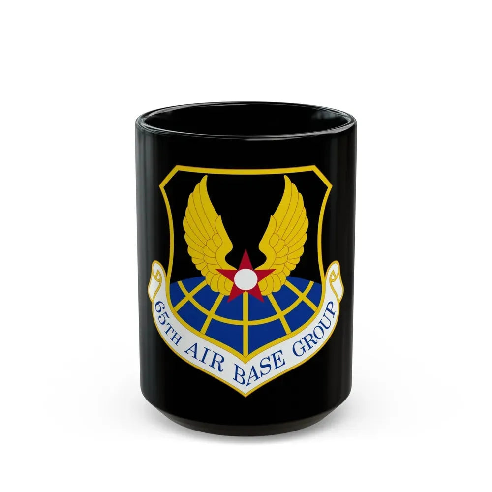 65 Air Base Group USAFE (U.S. Air Force) Black Coffee Mug 15oz - Go Mug Yourself