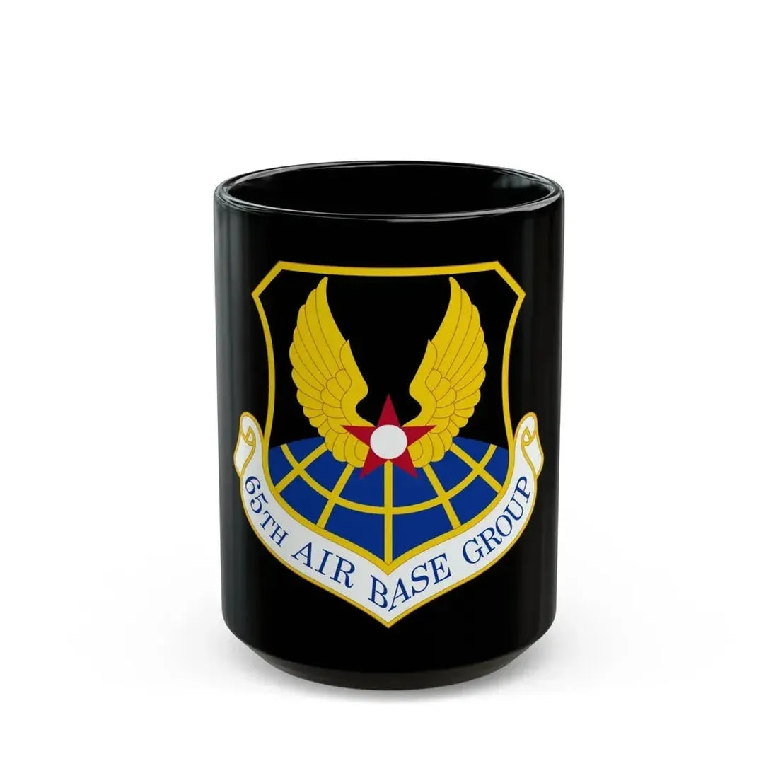 65 Air Base Group USAFE (U.S. Air Force) Black Coffee Mug 15oz - Go Mug Yourself