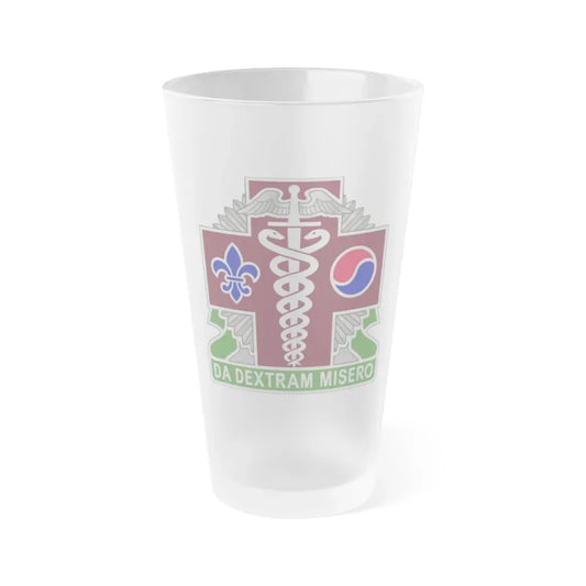 65 Medical Brigade 2 (U.S. Army) Frosted Pint Glass 16oz Default Title - Go Mug Yourself