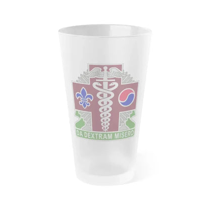 65 Medical Brigade 2 (U.S. Army) Frosted Pint Glass 16oz Default Title - Go Mug Yourself