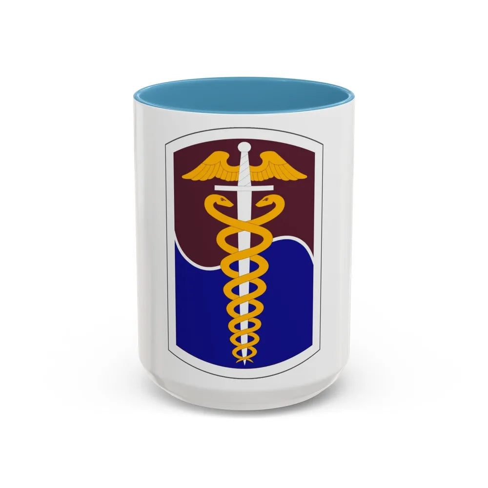 65 Medical Brigade (U.S. Army) Accent Coffee Mug-15oz-Light Blue-Go Mug Yourself