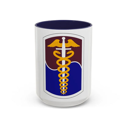 65 Medical Brigade (U.S. Army) Accent Coffee Mug-15oz-Navy-Go Mug Yourself