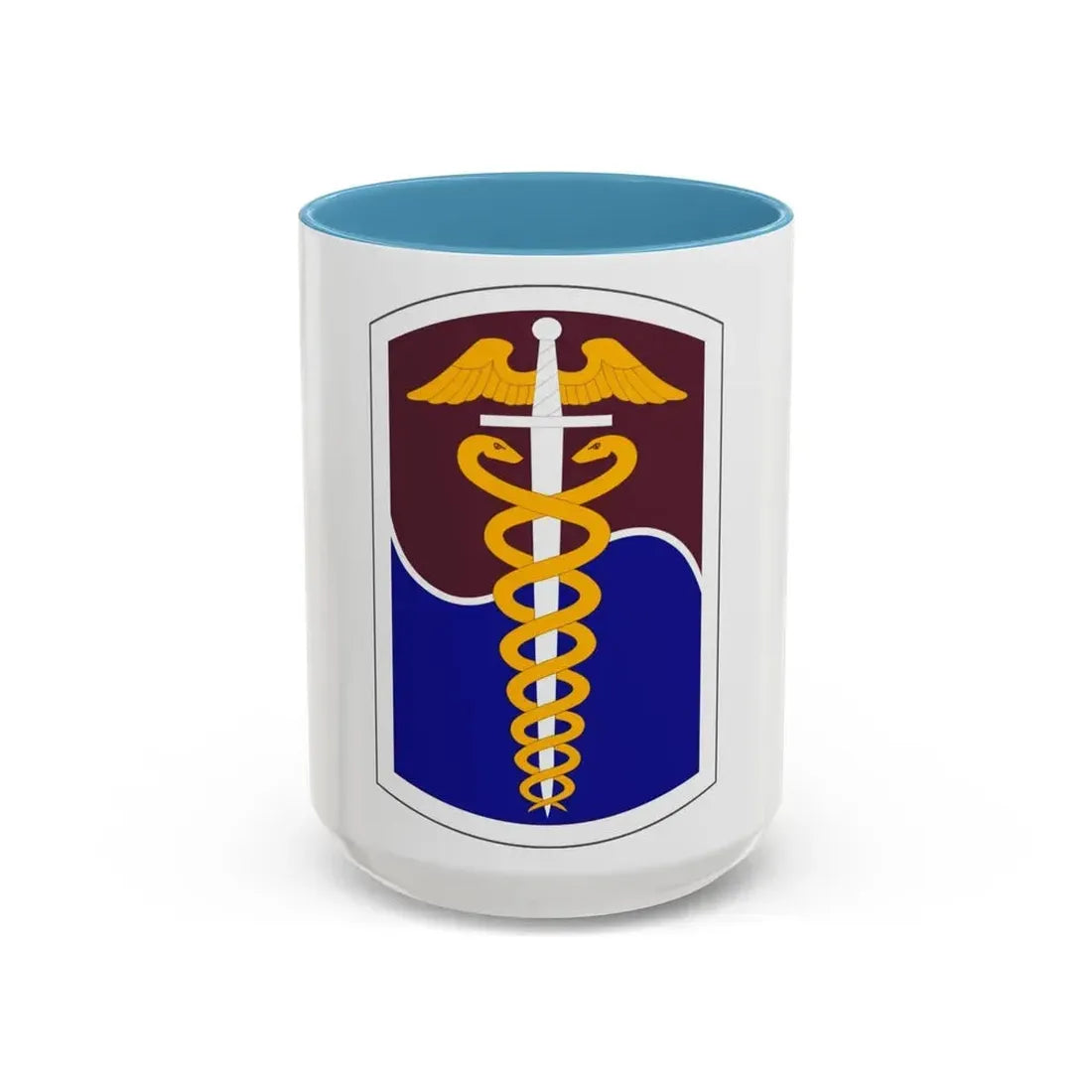 65 Medical Brigade (U.S. Army) Accent Coffee Mug 15oz Light Blue - Go Mug Yourself