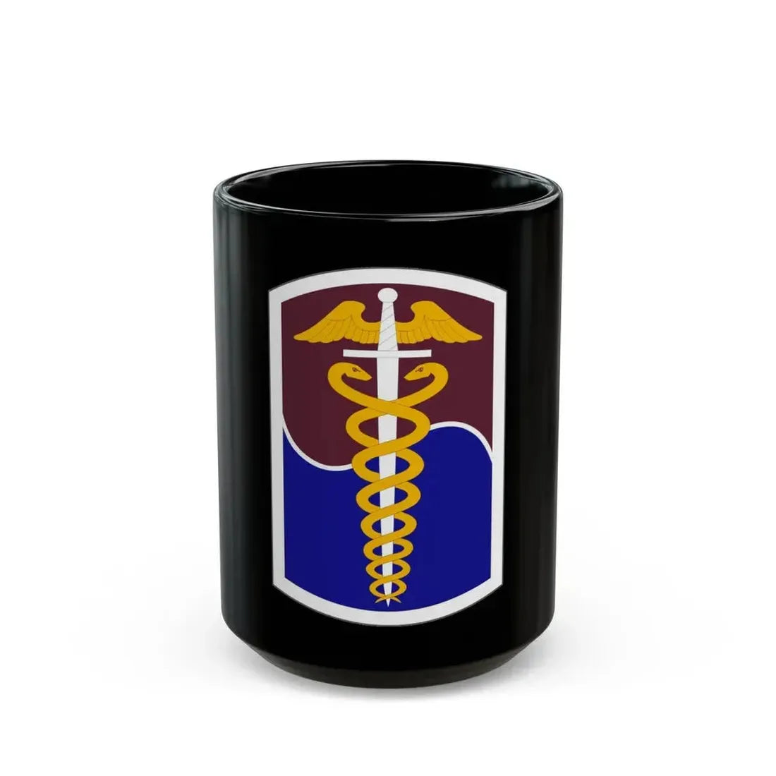 65 Medical Brigade (U.S. Army) Black Coffee Mug 15oz - Go Mug Yourself
