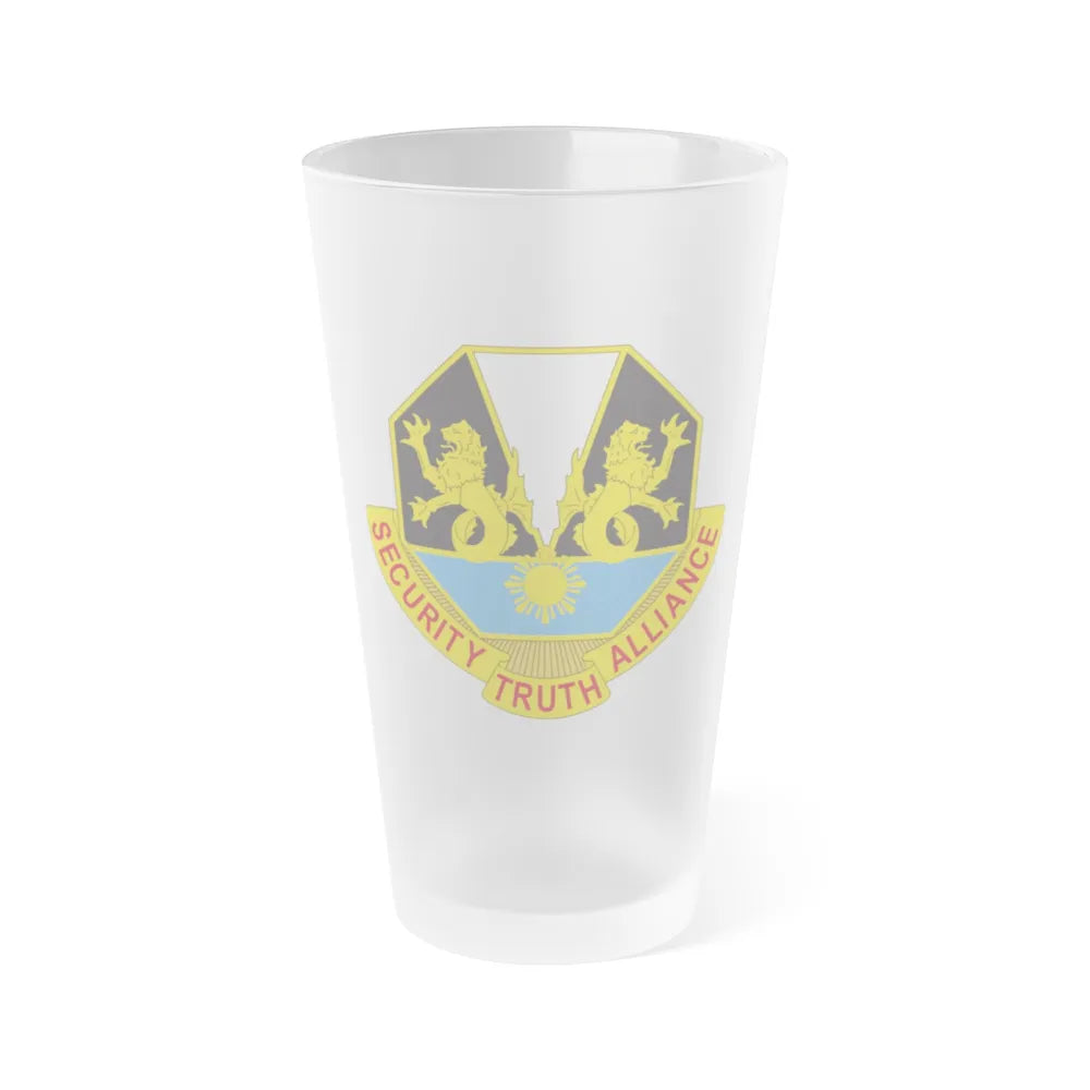 650 Military Intelligence Group 2 (U.S. Army) Frosted Pint Glass 16oz-Go Mug Yourself