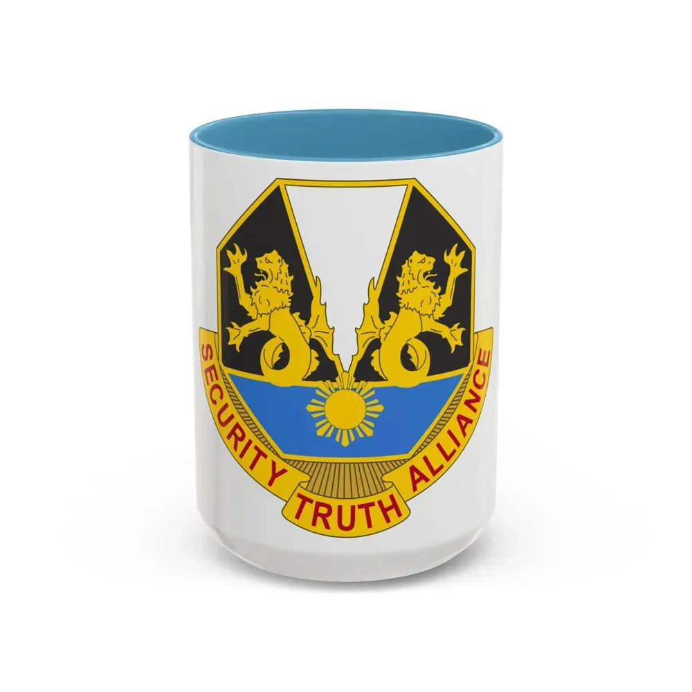 650 Military Intelligence Group 2 (U.S. Army) Accent Coffee Mug 15oz Light Blue - Go Mug Yourself