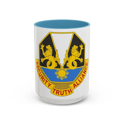 650 Military Intelligence Group 2 (U.S. Army) Accent Coffee Mug 15oz Light Blue - Go Mug Yourself