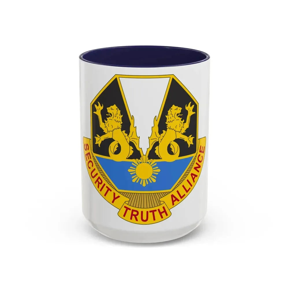 650 Military Intelligence Group 2 (U.S. Army) Accent Coffee Mug 15oz Navy - Go Mug Yourself
