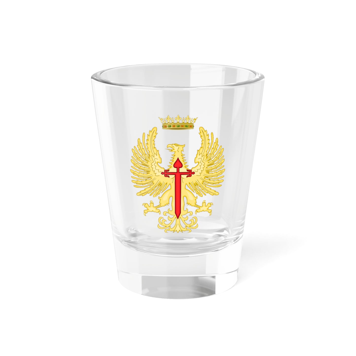 Former Emblem of the Spanish Army 1943-1975 (Spain) (Coat of Arms) Shot Glass 1.5oz