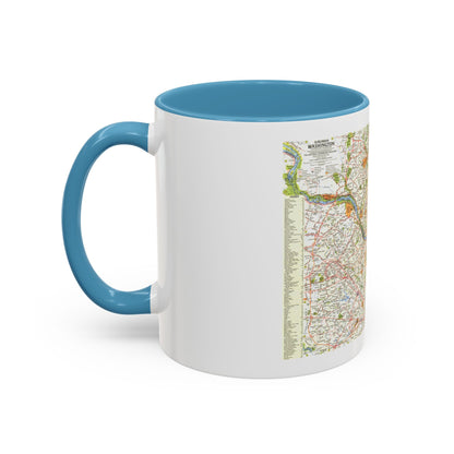 USA - Washington, Suburban (1964) (Map) Accent Coffee Mug