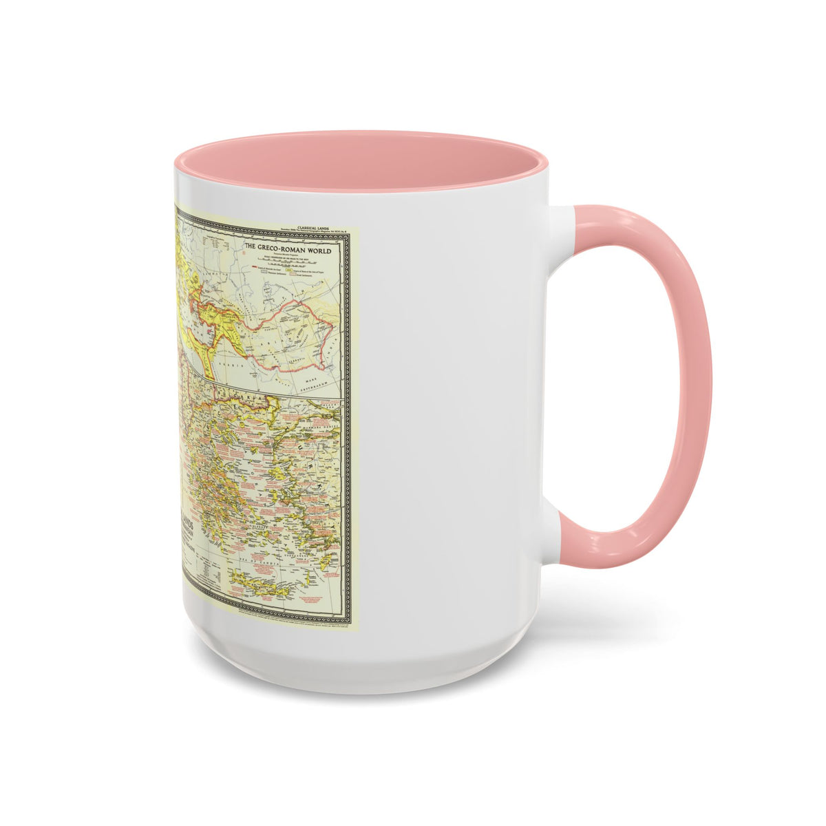 Mediterranean - Classical Lands (1949) (Map) Accent Coffee Mug