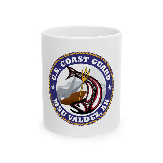 USCG MSU Valdez AK (U.S. Coast Guard) White Coffee Mug