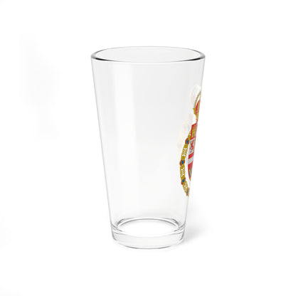 Escudo de Armas de Felipe V con Toison y Cruz Espiritu Santo (Spain) (Coat of Arms) Pint Glass 16oz