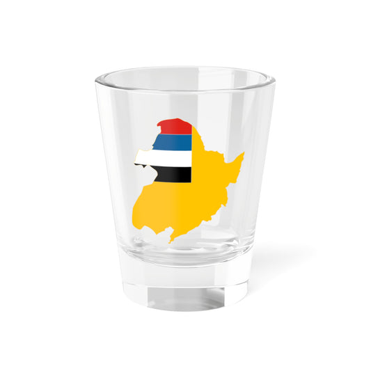 Flag map of Manchukuo 1932-1945 (China) Shot Glass 1.5oz