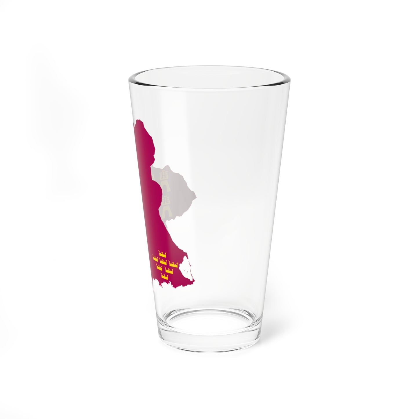 Flag map of Murcia (Spain) Pint Glass 16oz