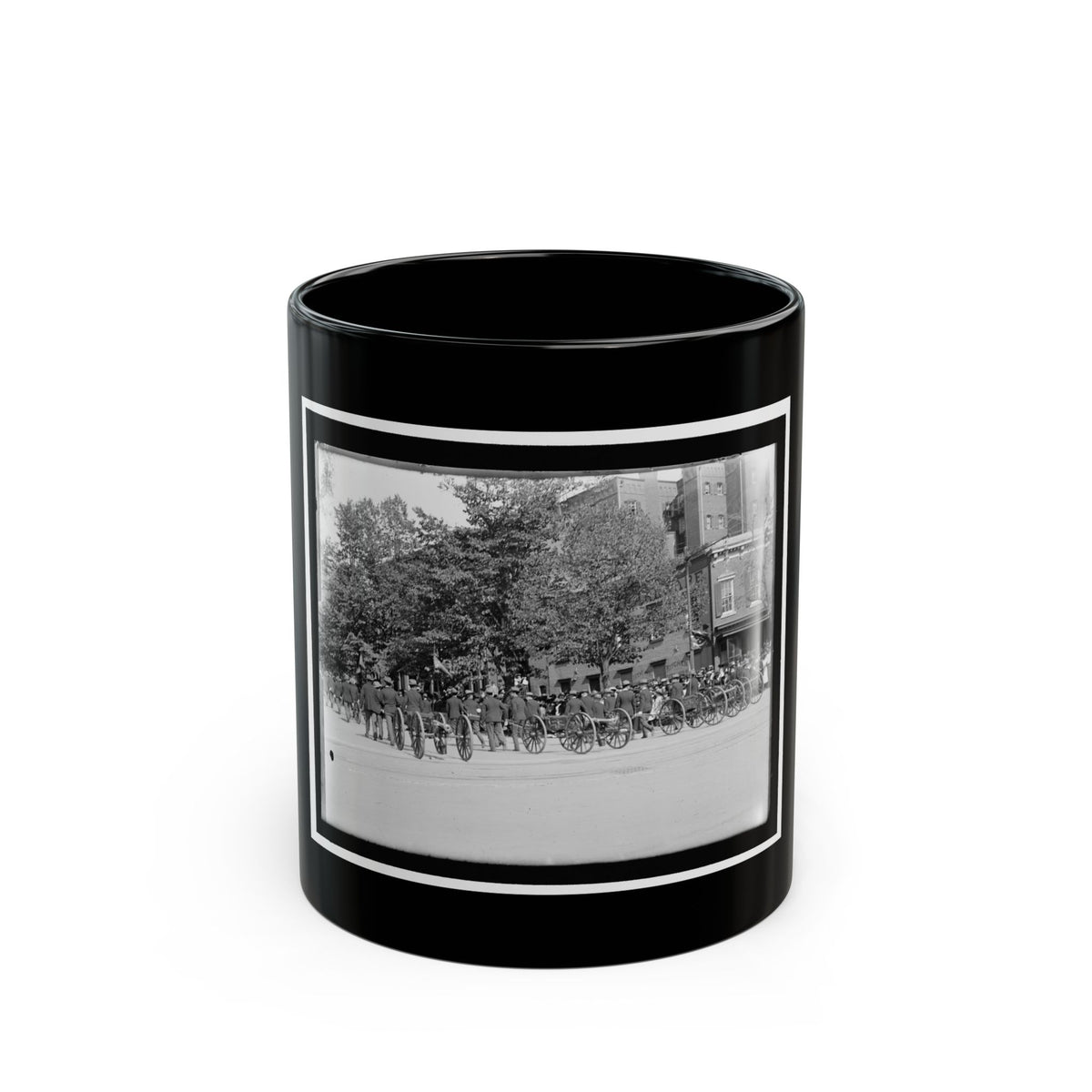 A Post Of Mountain Howitzers That Saw War Service (U.S. Civil War) Black Coffee Mug