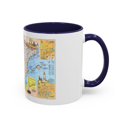 Spain and Portugal - A Traveller's Map 1 (1984) (Map) Accent Coffee Mug