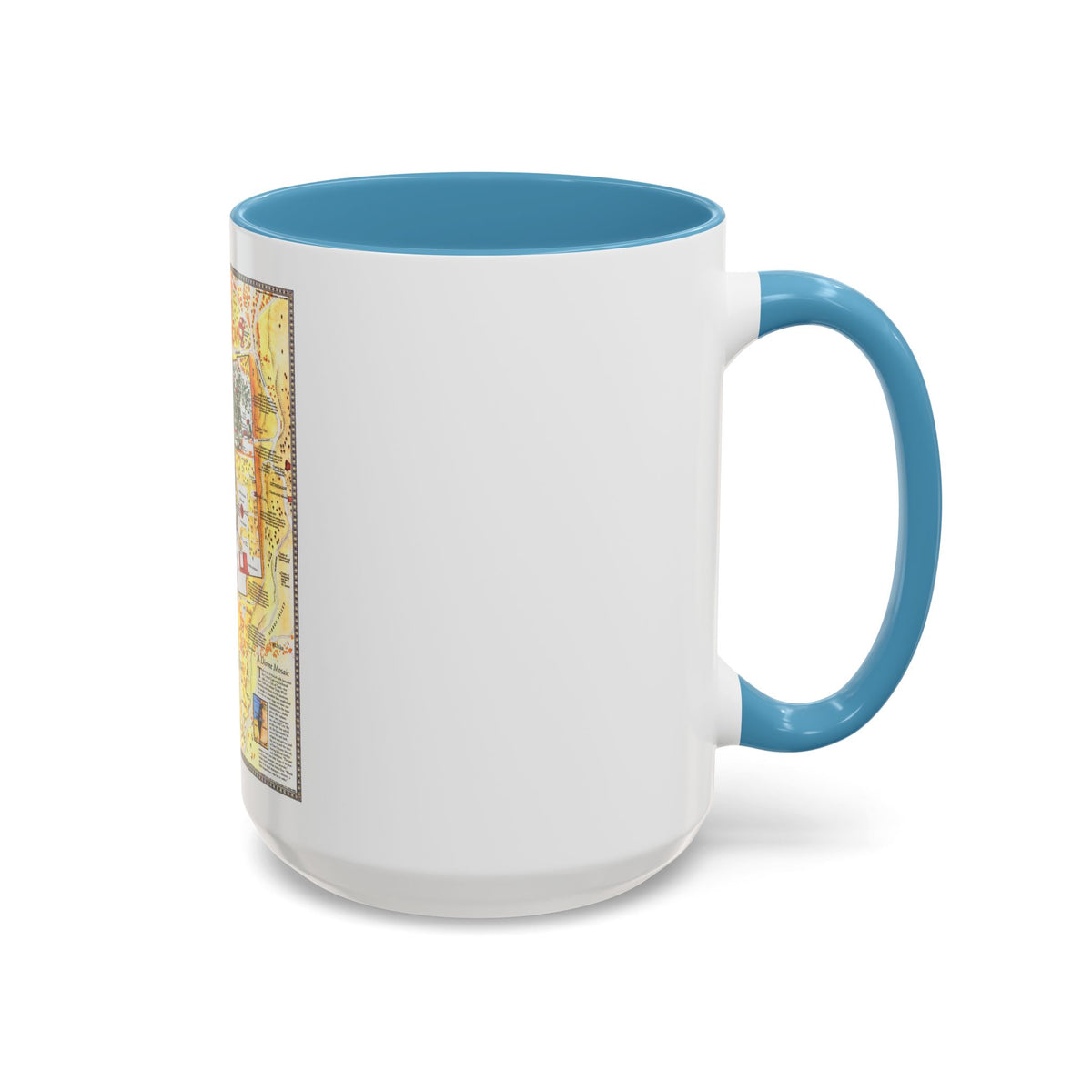 Jerusalem- The Old City (1996) (Map) Accent Coffee Mug