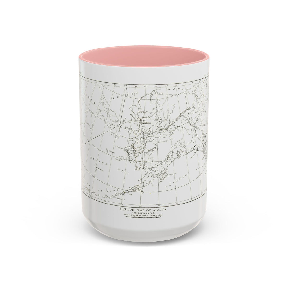 Alaska - Sketch Map (1891) (Map) Accent Coffee Mug