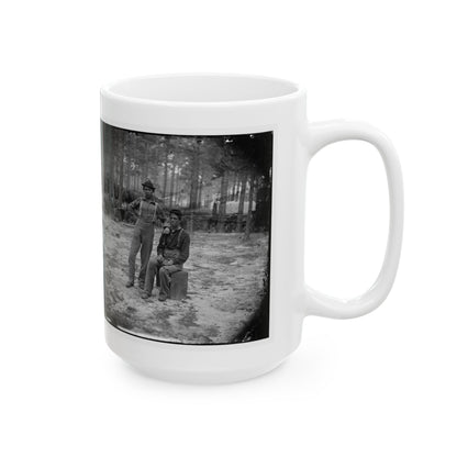 Petersburg, Va. Two Youthful Military Telegraph Operators At Headquarters (U.S. Civil War) White Coffee Mug