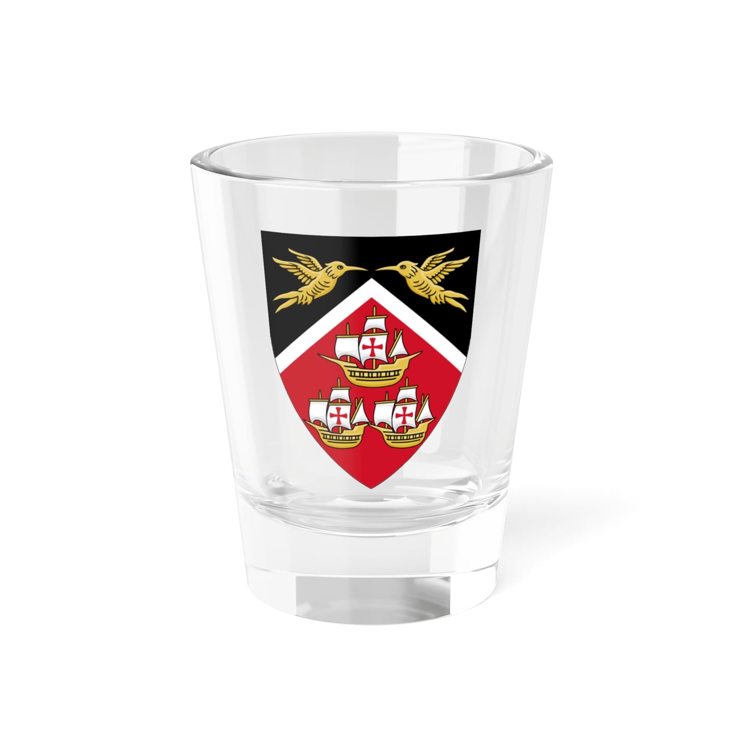 Insigne Trinitatis et Tobaci (Trinidad and Tobago) (Coat of Arms) Shot Glass 1.5oz